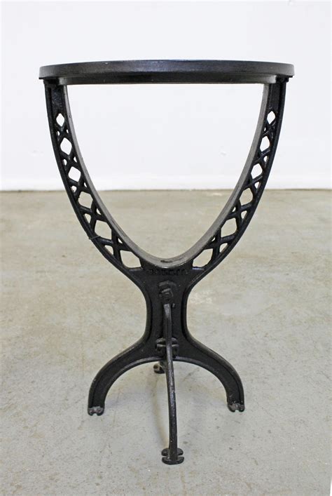 Vintage Industrial Wrought Iron Glass Top End or Side Table at 1stDibs ...