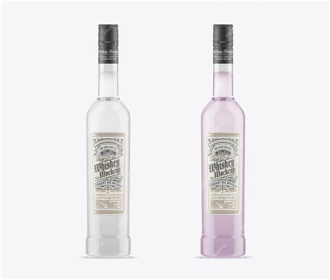 Premium PSD | Colorful liquor bottle mockup
