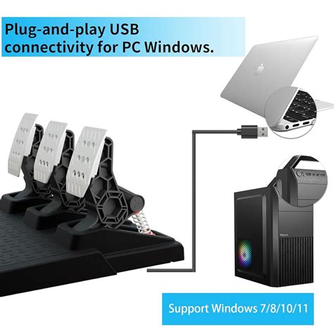 NBCP Racing Pedals,PC Gaming Steering Wheel Pedal India | Ubuy