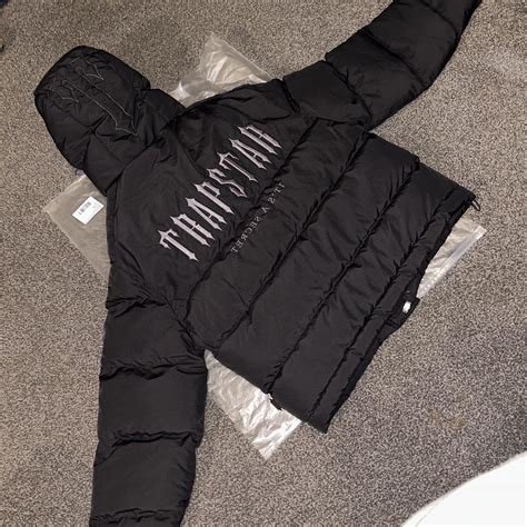 Trapstar Men's Black Coat | Depop