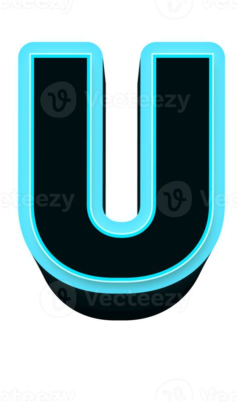 Neon Letter U PNG 的图像结果