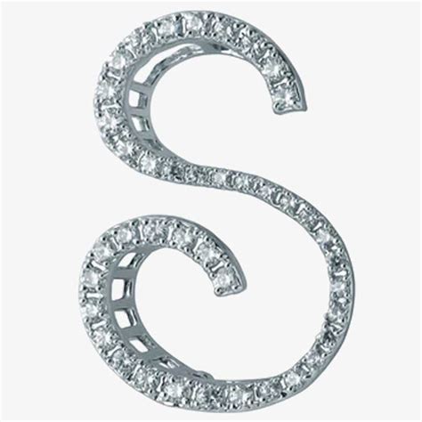 Silver S Shape Pendant Embellished With Swarovski Zirconia ~ caratcafe ...