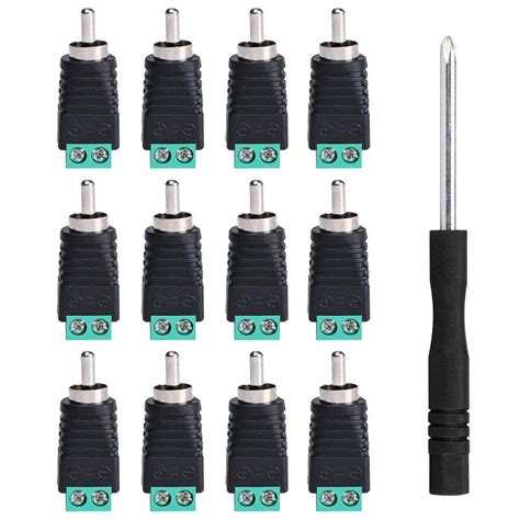 Buy ALEKOR Phono RCA Male Plug to AV Screw Terminal Audio Video ...