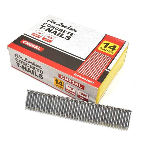 Air Locker CN05AL 14 Gauge Concrete T-Nails for India | Ubuy