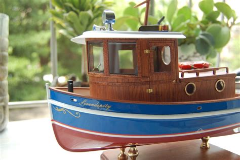 Micro Tug boat M3 1:12 410mm Wooden Model Ship Kit | Ubuy India