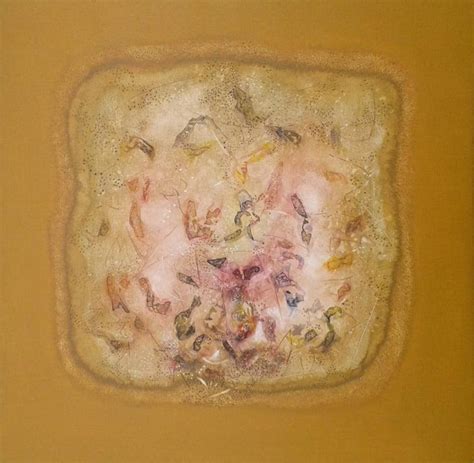 "Untitled 14": Light Brown Acrylic Painting by Jai Chouhan – ArtZolo.com