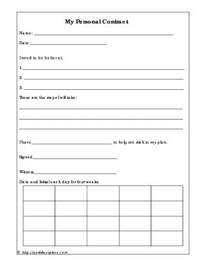 Fillable Online My Personal Contract - Brevard Public Schools Fax Email ...