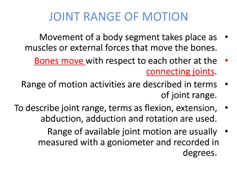 SOLUTION: Joint range of motion converted - Studypool
