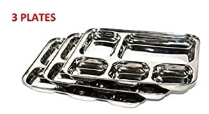 Buy Square Cup 5 in 1 PARTITION Plate Size 1, Set of 3 Plates Online at ...
