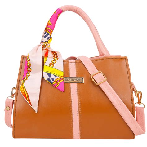 Achillea Vegan Leather Handbag with Crossbody Strap - Brown – Aliza ...