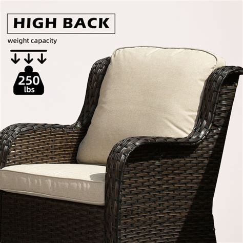 Ovios New Kenard 6-Piece Rattan Patio Sofa Conversation Set with Off ...