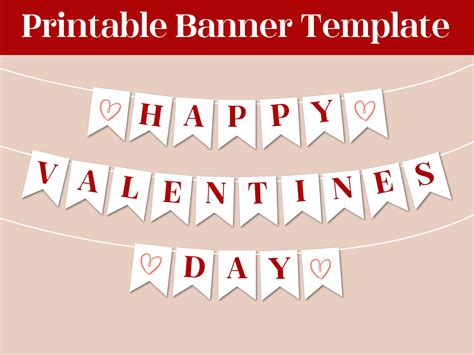 Happy Valentines Day Banner Printable | FREE Printable HQ