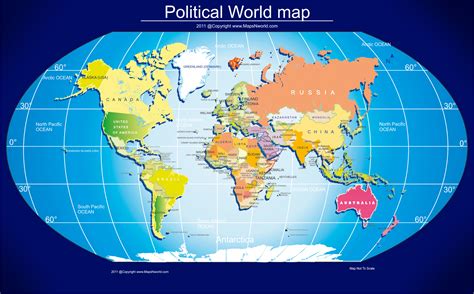 Political world map enlarge view