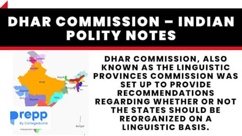 Dhar Commission – Indian Polity Notes
