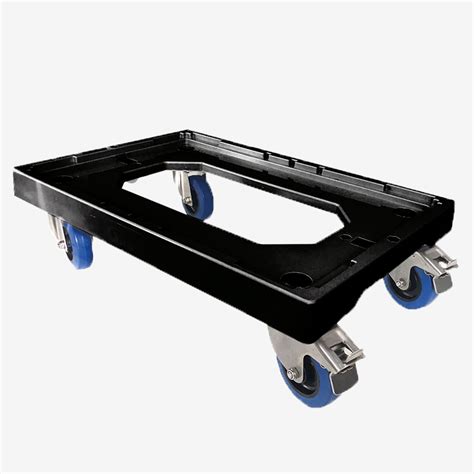 4 silent pivoting wheel dolly - stainless steel wheel housing + 2 brakes