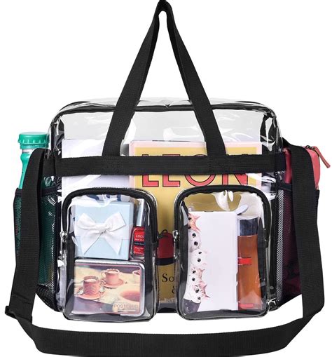 Clear Bag Stadium Approved 12x6x12 Clear Tote Bag with Removable Strap ...