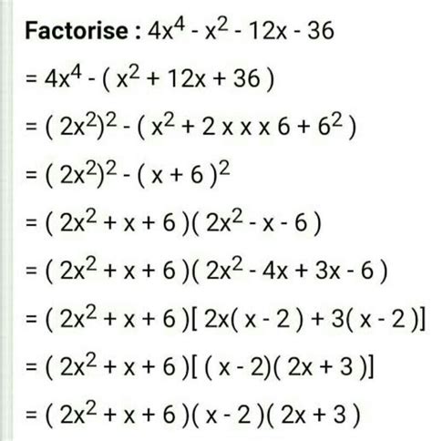 factorize 4x^3-x-12x-36 - Brainly.in