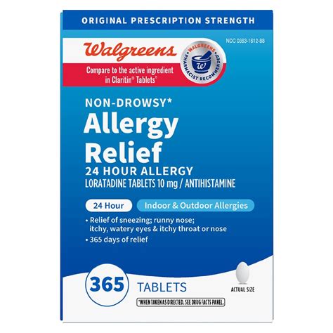 Walgreens 24 Hour Allergy Relief Loratadine Tablets | Walgreens