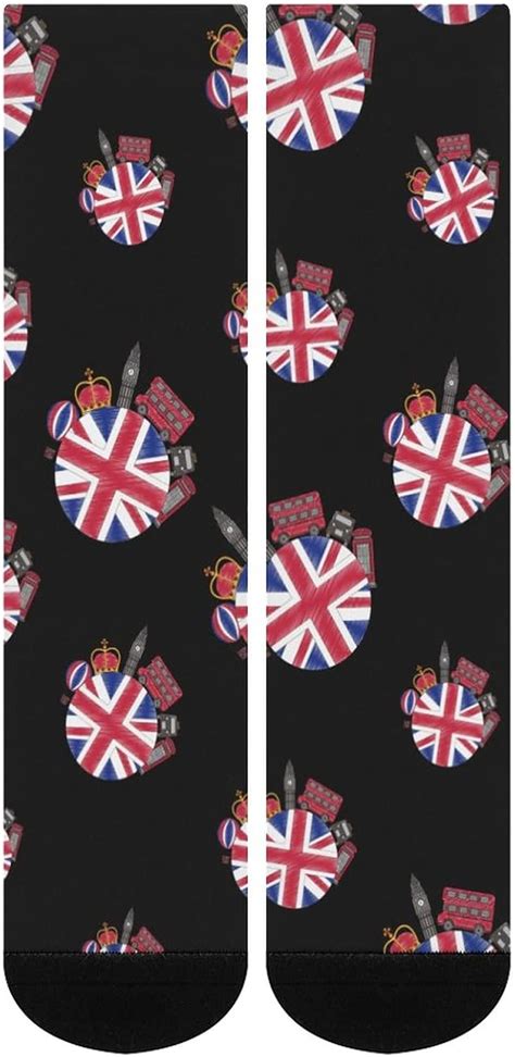 Buy United Kingdom Flag Big Ben Bus Knee High Socks Cute Over The Calf ...