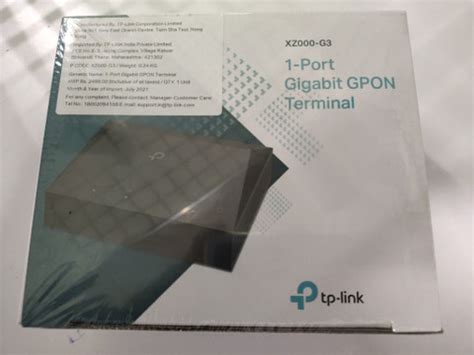 TP LINK ONU XZ000-G3 - 1-Port Gigabit GPON Terminal Router 2.4 GHz 1000 ...