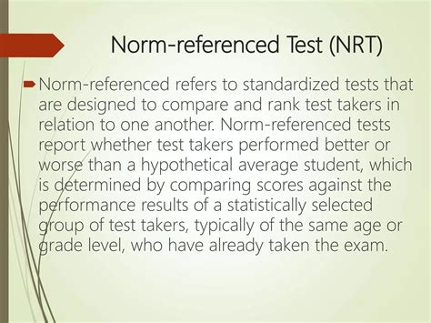 Norm referenced and Criterion Referenced Test | PPT