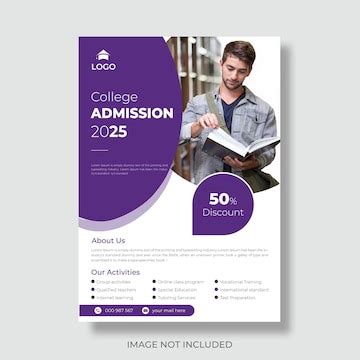 College admission flyer design template | Premium Vector