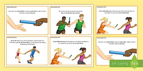 Athletics: Improving Relay Times Cards (teacher made)