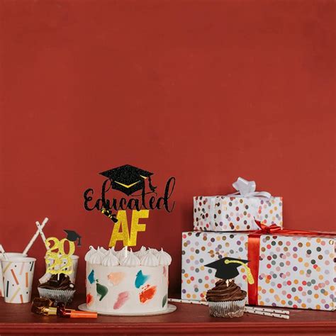 GotGala Educated AF Cake Topper Gold Glitter India | Ubuy