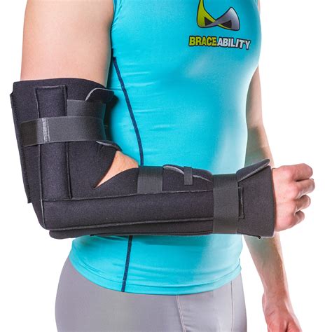 Braceability Elbow Immobilizer Brace Removable Long Arm Cast And Soft ...