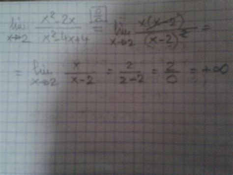 lim x tiende a 2 lim (x^2-2x)/ (x^2-4x+4) xfa ayuden - Brainly.lat