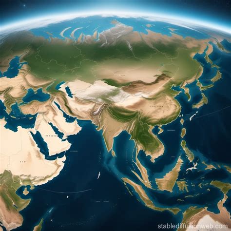 Map Of Asia Without Country Names Editable Asia PowerPoint Map