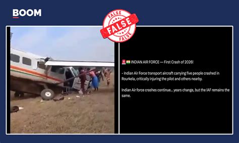 Charter Plane Crash In Odisha Falsely Shared As IAF Flight | BOOM