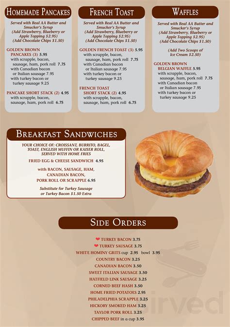 Lamp Post Diner menu in Clementon, New Jersey, USA