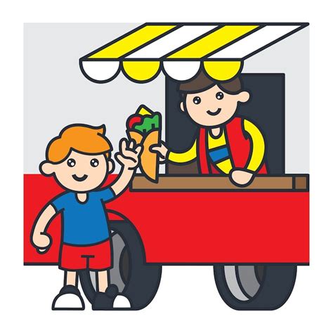 Kids Buy Food Cartoon 的图像结果