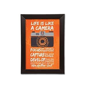Pick Indiana Life is Like A Camera, Quotes Themed Framed Poster ...