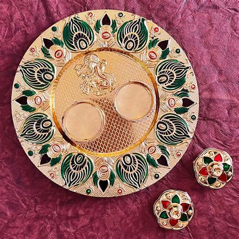 Acrylic Roli Chawal Plate Design No. 4 – Adikala - Craft Store
