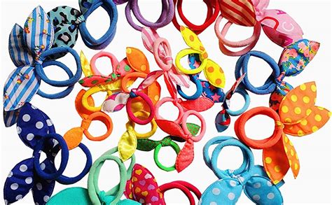 Trendy Club Rubber Band, Rabbit Ear Hair Tie Bands/Ponytail Holder for ...