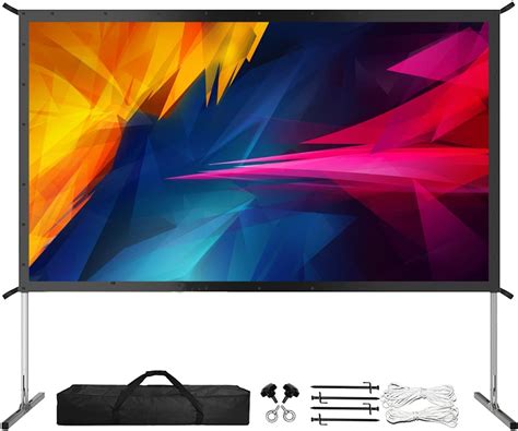 BIG VUE 120 Inch Outdoor Projector Screen with Stand (Aspect Ratio - 16 ...