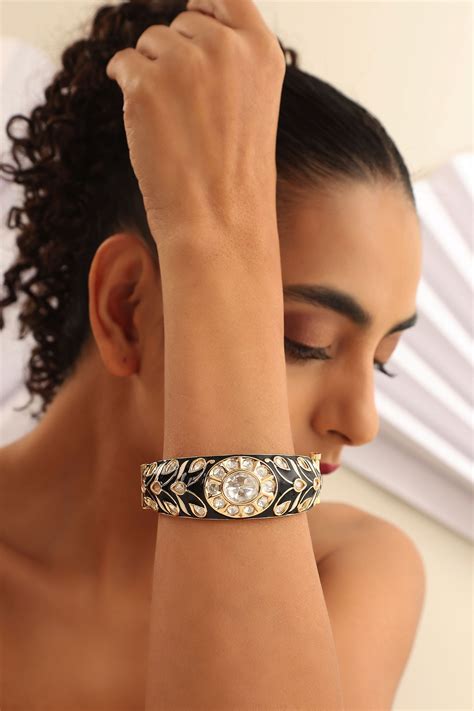 Jorri Black Polki Bracelet - Swabhimann Jewellery – SWABHIMANN