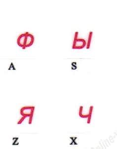 Online-Welcome Russian Transparent Keyboard Stickers with RED Lettering ...