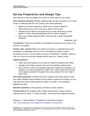 Fillable Online Survey Preparation and Design Tips Fax Email Print ...