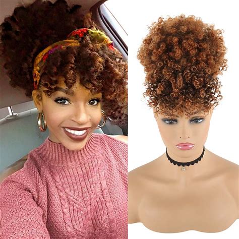 CINHOO Afro High Puff Hair Bun Drawstring Ponytail | Ubuy India