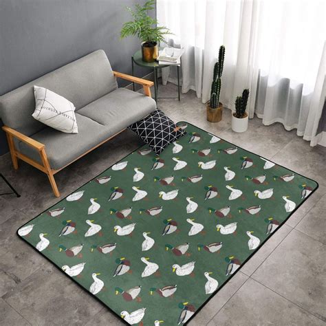 Indoor Door Mat, Colorful Mallard Duck Bedroom Rug & Carpets Entryway ...