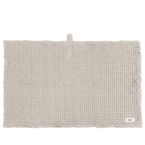 BIG WAFFLE BATH MAT STONE - Portside Interiors