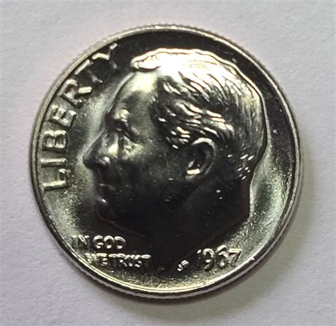 1967 SMS Roosevelt Dime MS-64 (Near Gem) Full Bands - For Sale, Buy Now ...