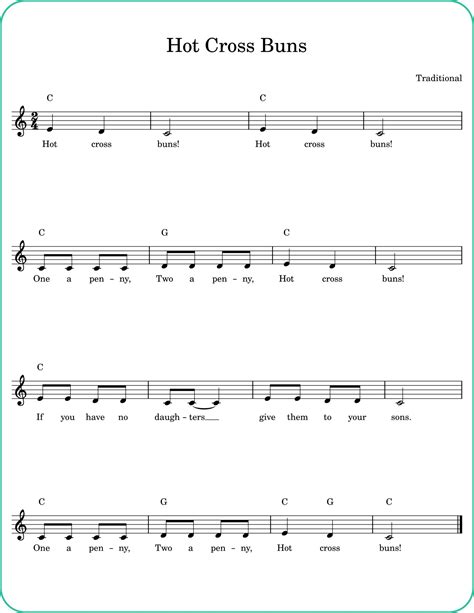 How to play "Hot cross buns" on piano? | Skoove