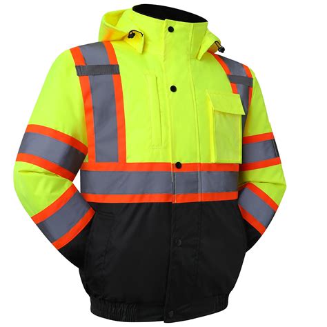 JKSafety Hi-Vis Winter Safety Bomber Jacket for men and women | Winter ...