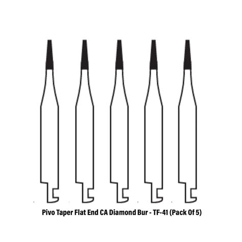 Buy Pivo Taper Flat End CA Diamond Burs - TF (Pack Of 5 – Oralkart