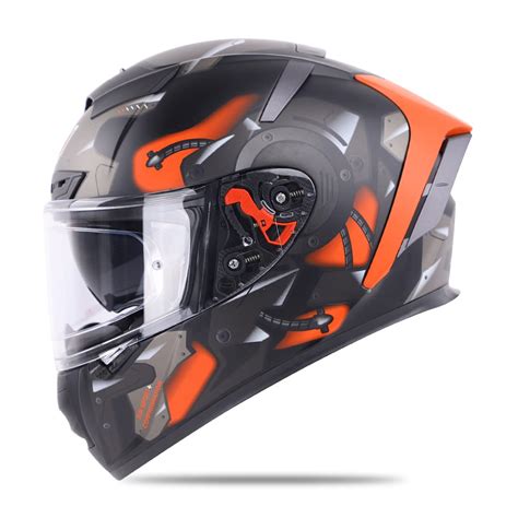 Ignyte IGN-4 GOOS ISI/DOT Certified Double Visor Full Face Helmet with ...