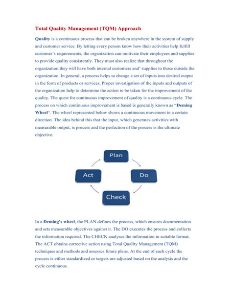Image result for TQM Approach